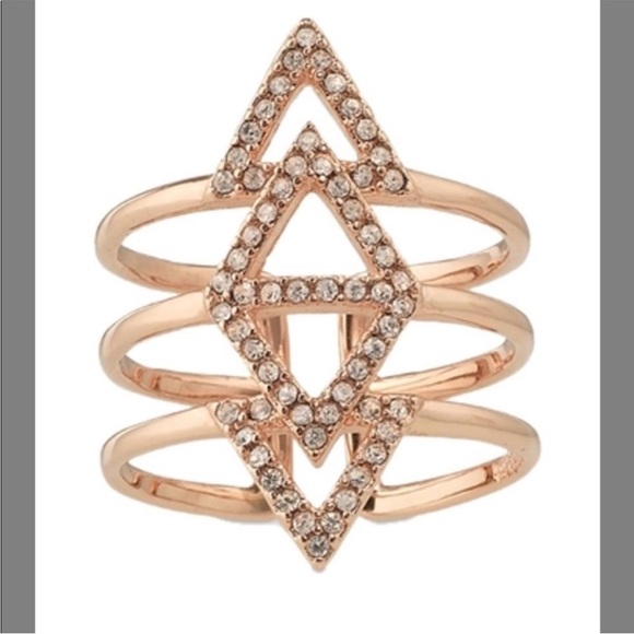 Stella & Dot Pave Spear Ring - Rose Gold - Picture 2 of 3